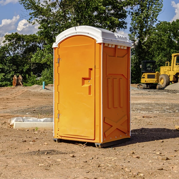 how often are the porta potties cleaned and serviced during a rental period in Broadlands VA